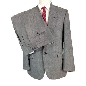 Alexandre London Suit men's 40 R Gray wool blend England Designer